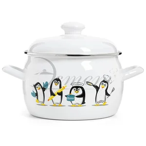ЭСТЕТ Кастрюля 3,5 л Пингвины ЭТ-72322 полусфера