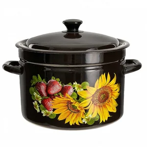 КМК Кастрюля цилиндрическая бортовая 8 л 41804-202/6-У2 коричневая