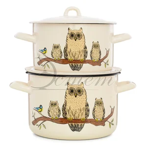 ЭСТЕТ Набор посуды 4 пр Совы цилиндрический 2,9 л 4,3 л ЭТ-72896