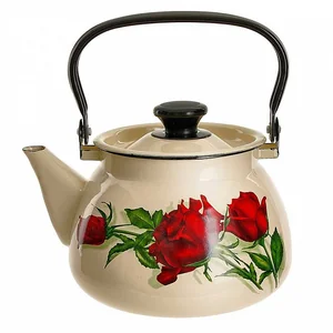КМК Эмалированный чайник 3,0 л. Андорра 42104-122/6-У4 слоновая кость