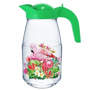 ДЕКОСТЕК Кувшин 1,5 л. Фламинго в тропиках 1607-Д