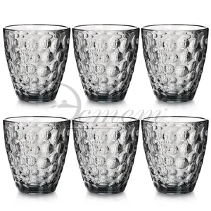 ЭСТЕТ Набор стеклянных стаканов 6шт/300мл 39079 серый