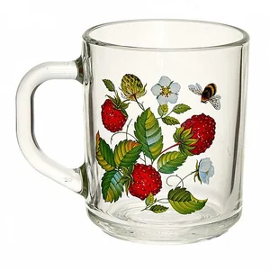 PASABAHCE Кружка 250 мл ЗЕМЛЯНИКА лепковая деколь 55029/143