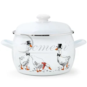 ЭСТЕТ Кастрюля 5,0 л Гуси ЭТ-72795 сферическая