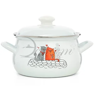 ЭСТЕТ Кастрюля 3,0 л Влюбленные коты ЭТ-72816 грушевидная
