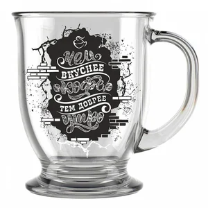 ДЕКОСТЕК Кружка для чая 450 мл Кофейня 2121-Д