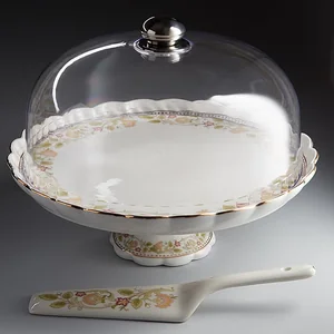 BEATRIX Тортница на ножке Ø29 см с крышкой и лопаткой Оливия МН073X 