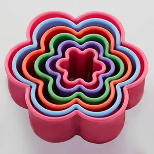 WEBBER Набор пластиковых форм для печенья 6 размеров Цветочек BE-4414/6