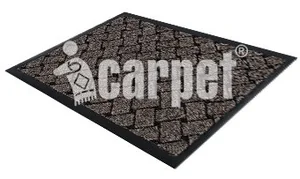 SHAHINTEX Коврик придверный влаговпитывающий LUX ICARPET 60*90 00-00006314 коричневый