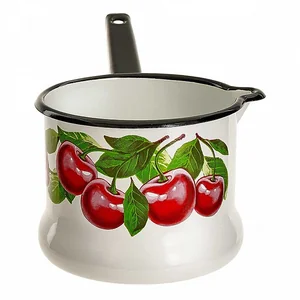 КМК Ковш без крышки 1 л 90104-072/4 Вишневый сад белый