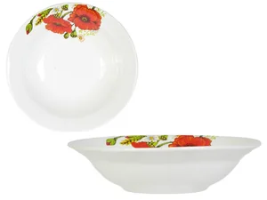 КУБАНЬФАРФОР Миска 20см Красные маки 63