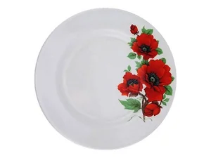 КУБАНЬФАРФОР Тарелка десертная 20см Красные маки 56