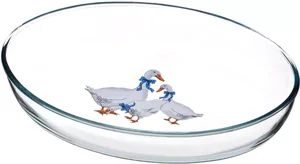 PASABAHCE Форма 3,3л Borcam декор Гуси ОВАЛЬНАЯ 59074/Гуси