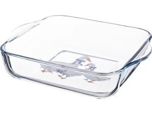 PASABAHCE Форма 3.8л Borcam декор Гуси ПРЯМОУГОЛЬНАЯ 59204/Гуси