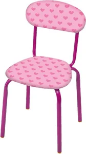 НИКА Стул детский в ткани с водоотталкивающей пропиткой СТУ6/1 сердечки на розовом
