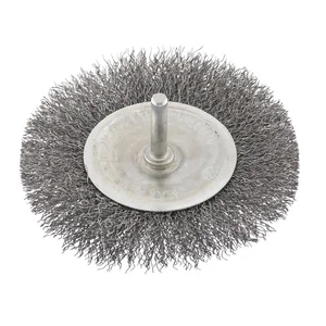 СИБРТЕХ Щетка для дрели 100 мм, плоская со шпилькой 744507