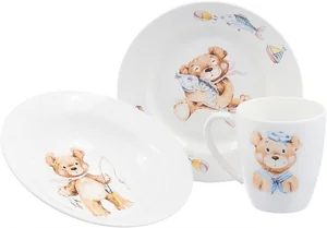 КУБАНЬФАРФОР Набор посуды д/завтрака 3 пр. Медвежата 839