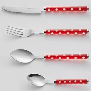 WEBBER Столовый набор 24пр. Горох BE 012P24/1 красный