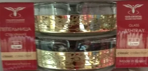 ГУСЬ ХРУСТАЛЬНЫЙ Набор пепельниц (2шт) Арабеска EAV107-4036