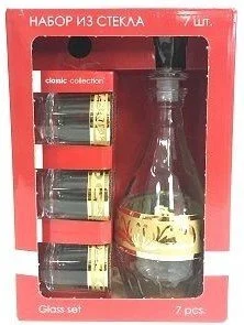 ГУСЬ ХРУСТАЛЬНЫЙ Набор стопок для водки + Графин Дионис Русский узор 60мл. (EAV49-1161/837 )