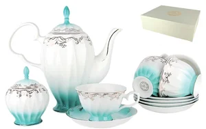 КОРАЛЛ Набор чайный 14пр. Симфония голубая LS014-3(14PSC)