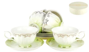 КОРАЛЛ Набор чайный 12пр. Симфония салатовая Q590-3(6/12)
