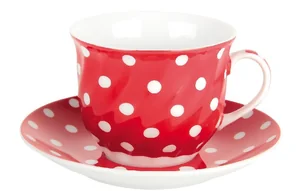 КОРАЛЛ Набор чайный 2 пр. Красный горох TYCS200