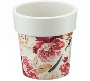 М-ПЛАСТИКА Кашпо ТУБУС ДЕКО  2,5 л. М 3169 цветы