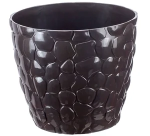 М-ПЛАСТИКА Кашпо Камни 2,6 л. М 3173 коричневый ротанг