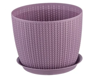 М-ПЛАСТИКА Кашпо Вязание 2,8 л. М 3121 пурпурный