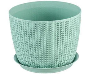 М-ПЛАСТИКА Кашпо Вязание 2,8 л. М 3121 фисташковый
