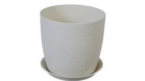 М-ПЛАСТИКА Кашпо Верона 160мм. М 3096 белый ротанг