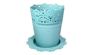 М-ПЛАСТИКА Кашпо Ажур 185мм. М 3093 аквамарин