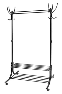 НИКА Вешалка напольная гардеробная ВГП90-6/Ч черный