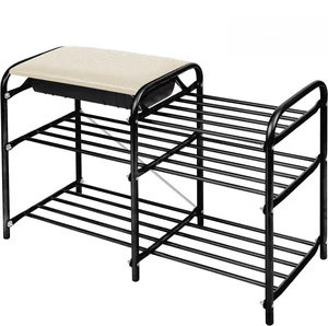 НИКАЭтажерка для обуви Люкс ЭТЛ5/2 черный-слоновая кость