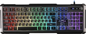 Defender Проводная игровая клавиатура Chimera GK-280DL RU,RGB подсветка, 9 режимов