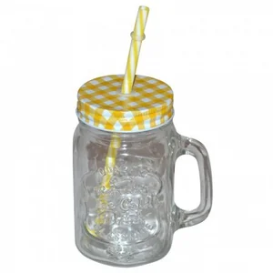HYW Кружка-банка 480мл Лампочка HYW0816 микс