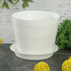 PLASTIC REPUBLIC Кашпо 1,4 л Классик с поддоном микс