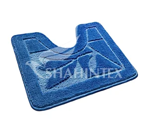 SHAHINTEX Коврик для туалета ЭКО 60*50 5341 СИНИЙ 56