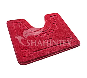SHAHINTEX Коврик для туалета ЭКО 60*50 5339 БОРДОВЫЙ 45