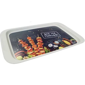 ПОЛИМЕРБЫТ Поднос 43*26 см малый 10111 микс