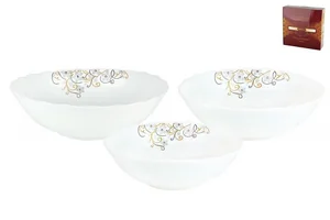 КОРАЛЛ Набор салатников 1/3 Ваниль HW60-70-80#1080