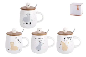 КОРАЛЛ Кружка заварочная 450мл с крышкой и ложкой Альпака 5086 микс