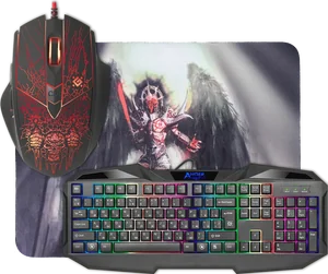 Defender Игровой набор Anger MKP-019 RU, мышь+клавиатура+ковер