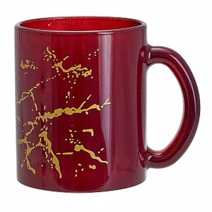 DELTA Кружка 300 мл 1208/DPP т/у Мрамор бордовый/золотой