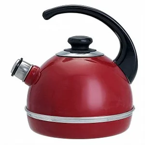 DELTA Чайник 3,5 л (консольная ручка) T04/35/01 бордовый (декор - нержавеющая сталь)