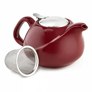 ROSARIO Чайник заварочный 800 мл с металлическим фильтром Ф19-029R бордовый
