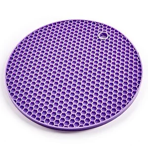 WEBBER Подставка термостойкая силиконовая 18 см ВЕ-0344S Круг лаванда