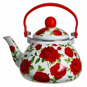 METALLONI Эмалированный чайник 1,3л. Розы EM-131X1/71