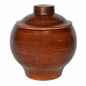 DELTA Горшок для запекания 0,6 л ЛВМ-11744 ГЛАДКИЙ (керамика) (ручная работа)